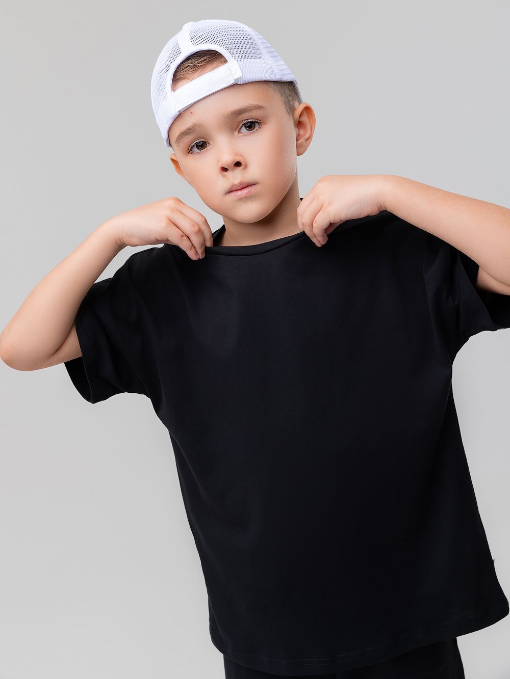 Костюм однотонный с шортами - фото 5