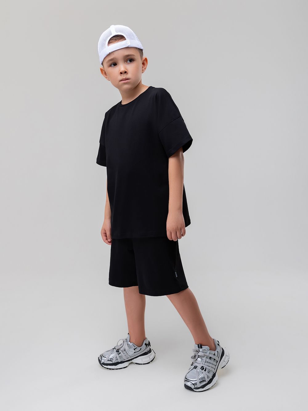 Костюм однотонный с шортами - фото 6