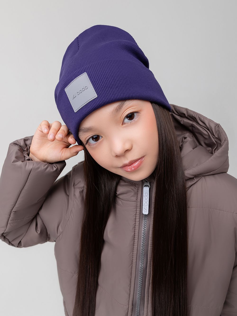 Шапка двойная в рубчик - фото 3