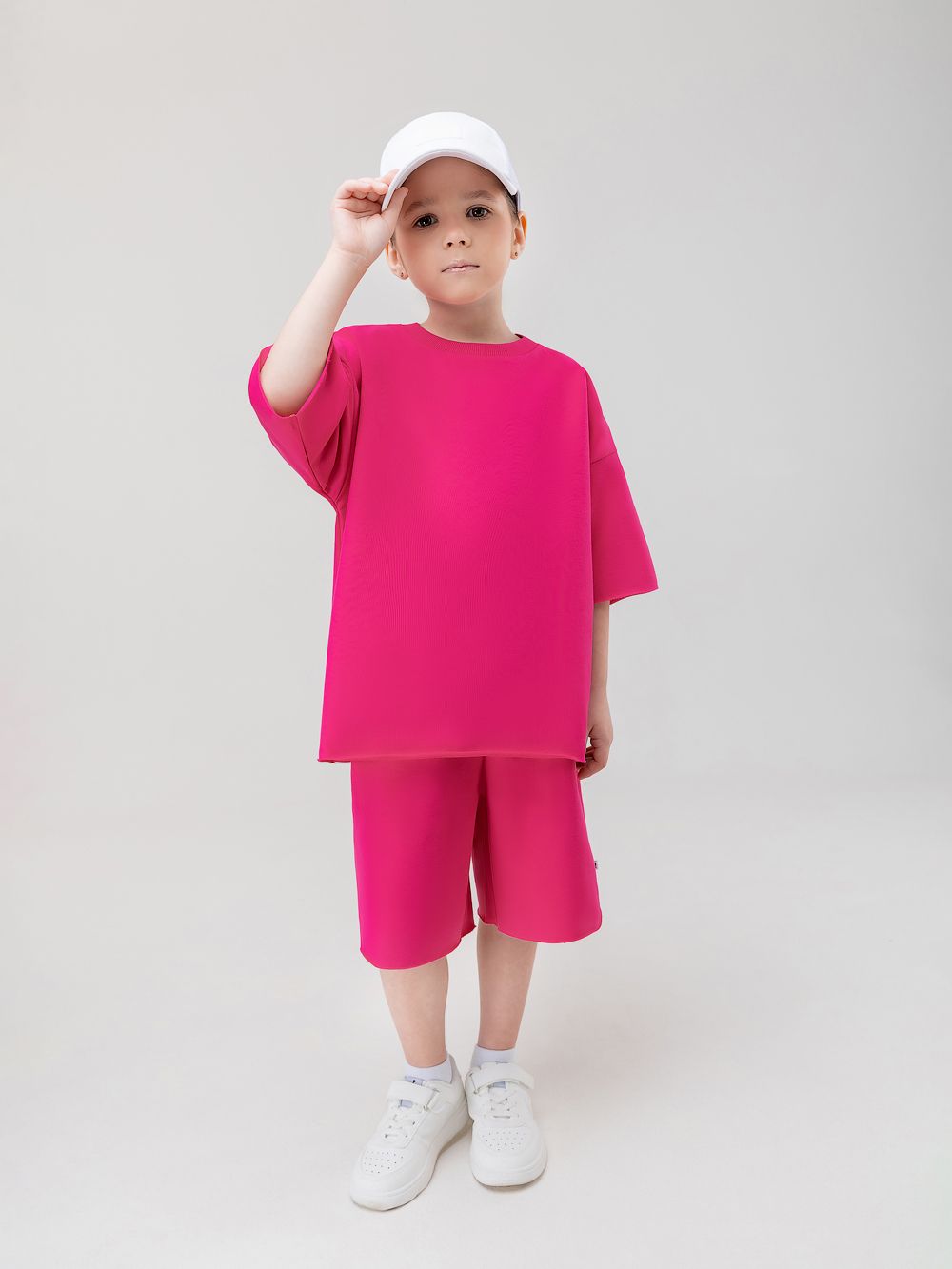 Костюм с шортами однотонный - фото 2