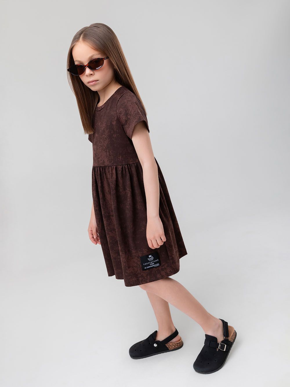 Платье с коротким рукавом - фото 4