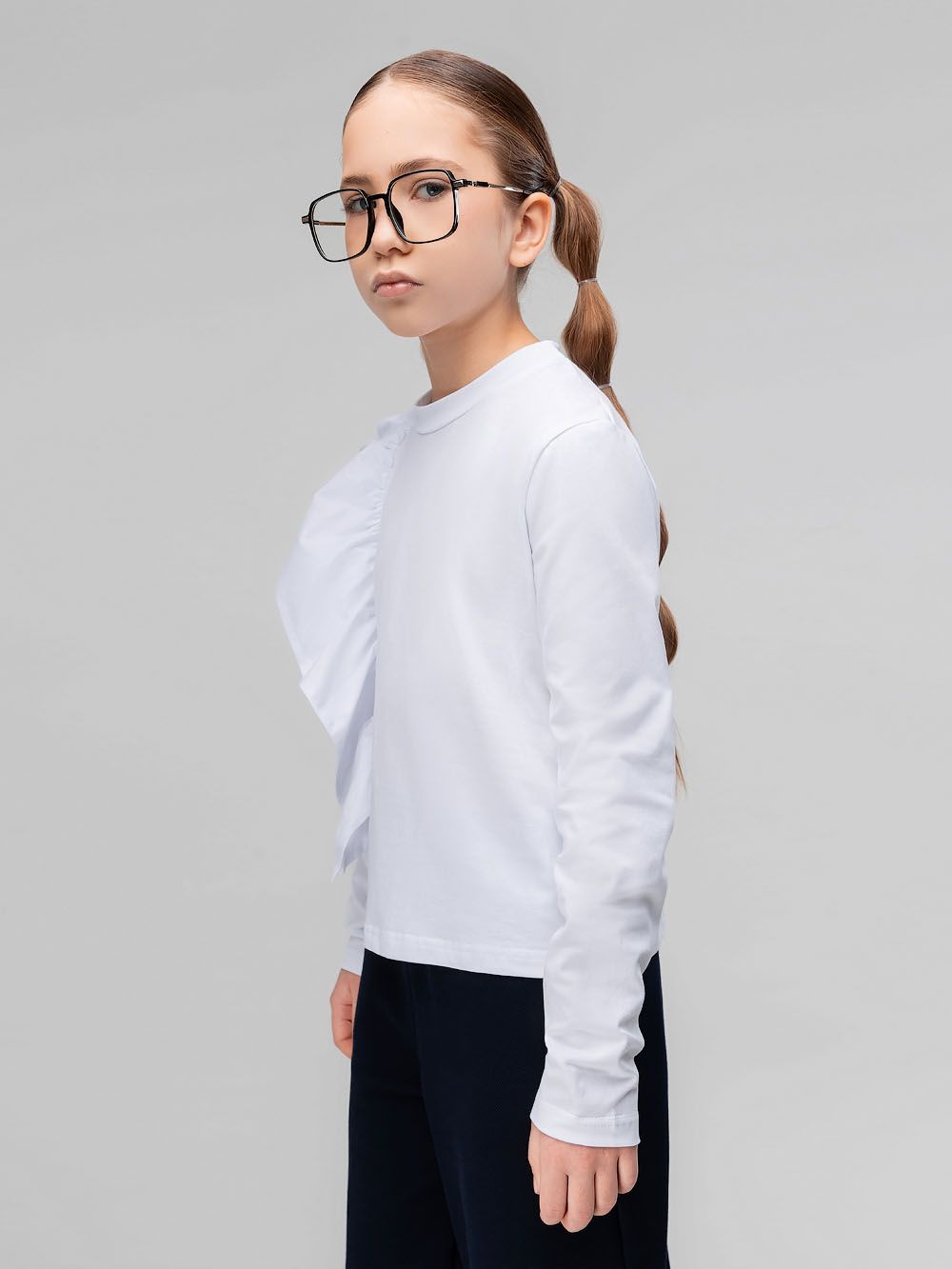 Лонгслив с воланом - фото 3