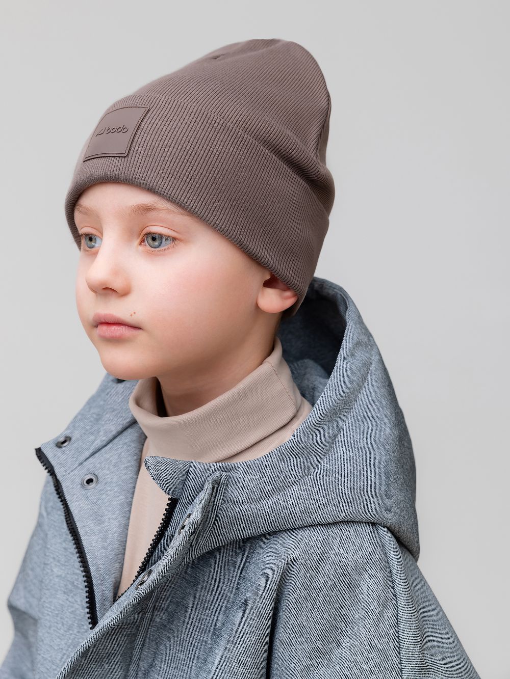 Шапка двойная в рубчик - фото 2