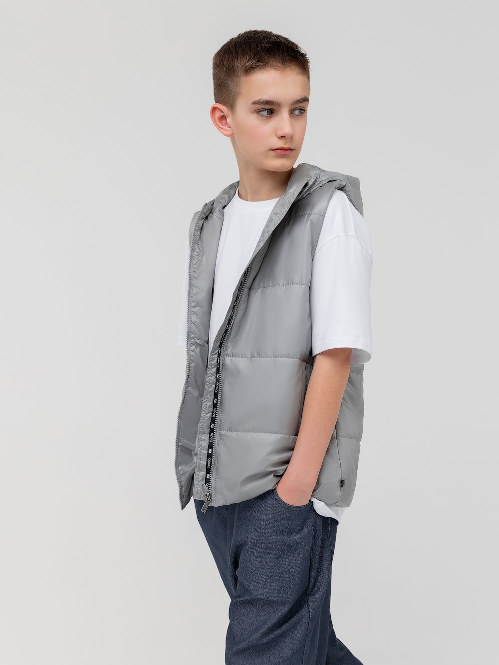 Жилет с капюшоном - фото 9