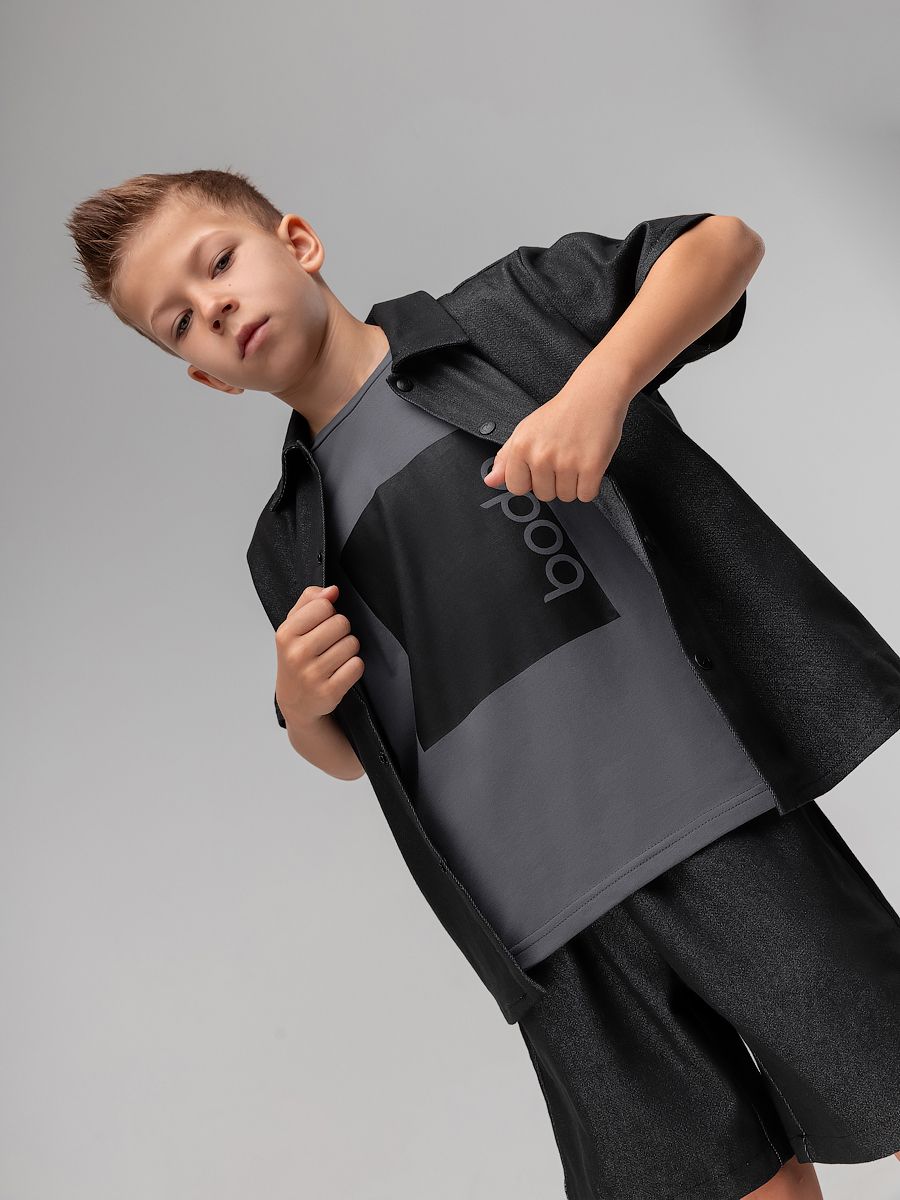 Костюм джинсовый с шортами - фото 5