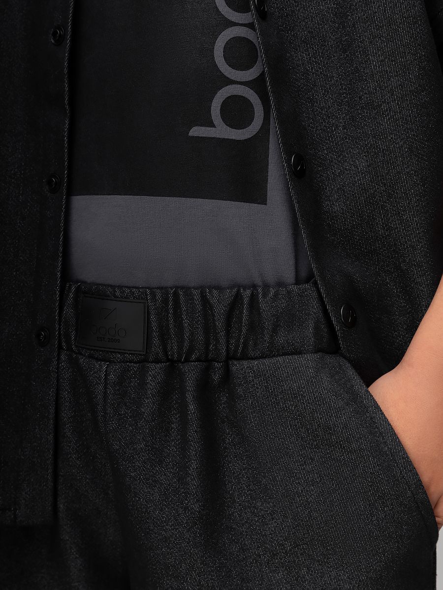 Костюм джинсовый с шортами - фото 12