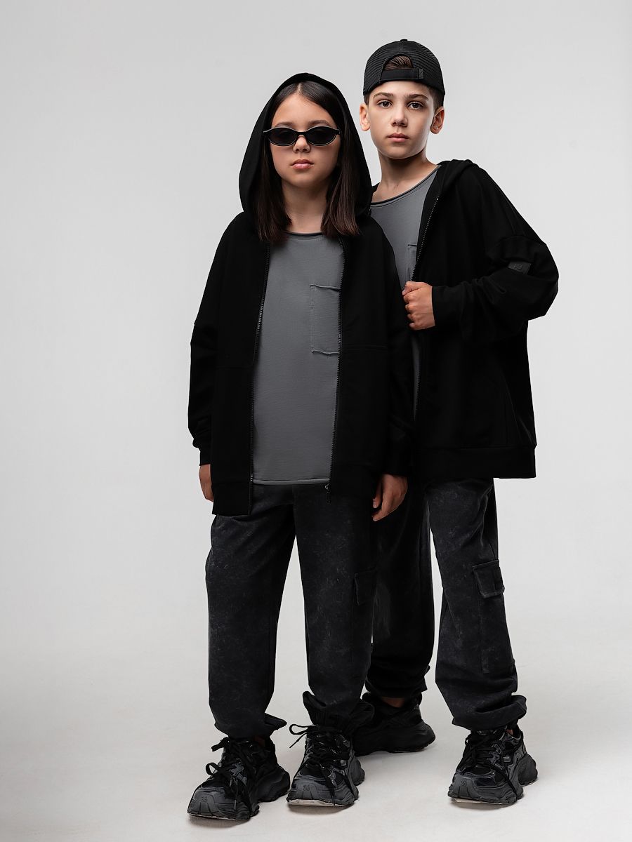 Брюки с накладными карманами - фото 1