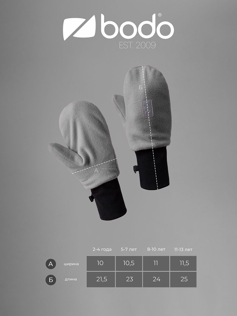 Варежки флисовые - фото 3