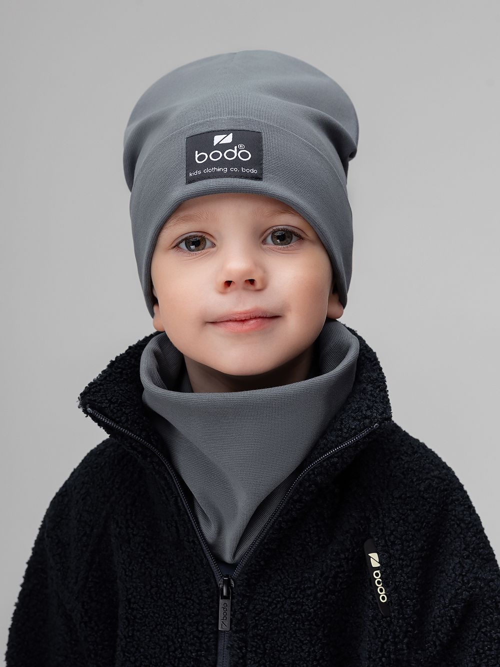 Комплект (шапка, снуд) с отворотом - фото 1