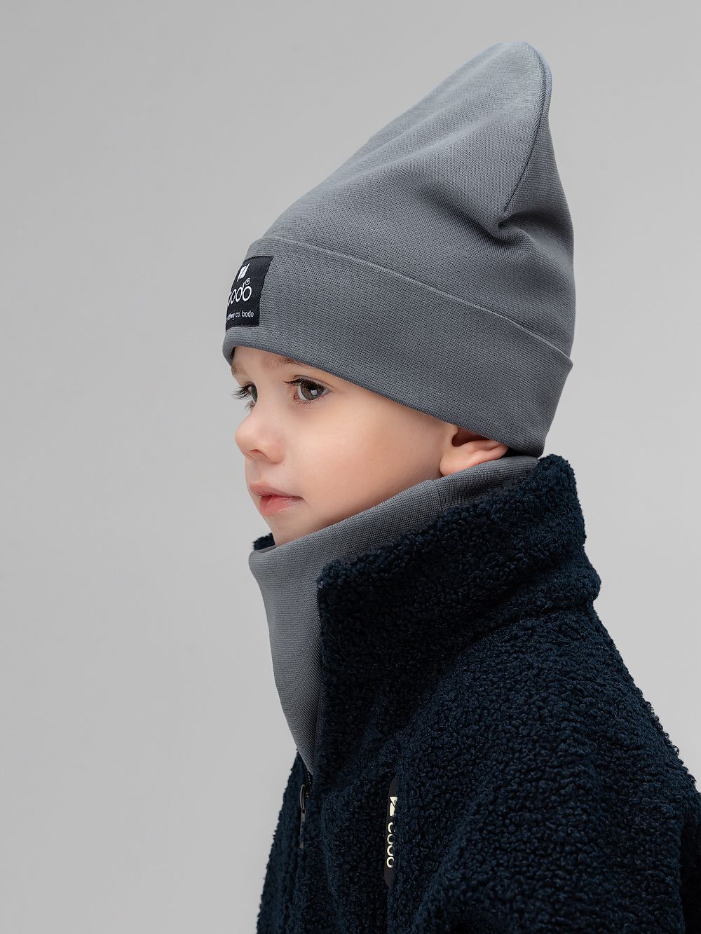 Комплект (шапка, снуд) с отворотом - фото 2