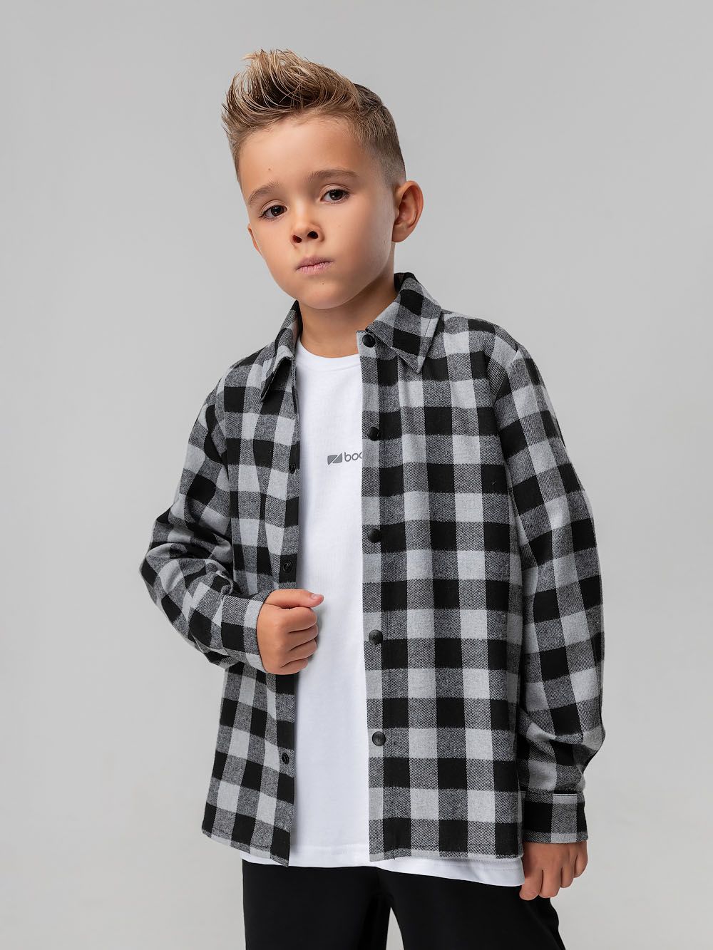 Рубашка фланелевая в клетку - фото 2