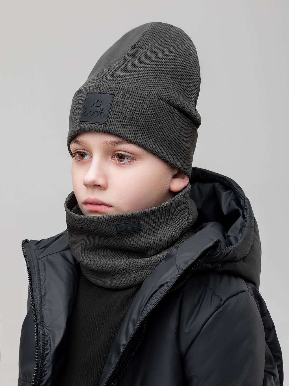 Комплект (шапка, снуд) с ПВХ нашивкой - фото 2