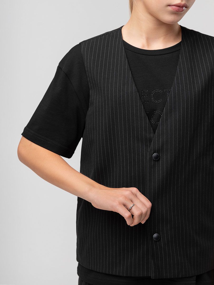 Жилет в полоску - фото 5