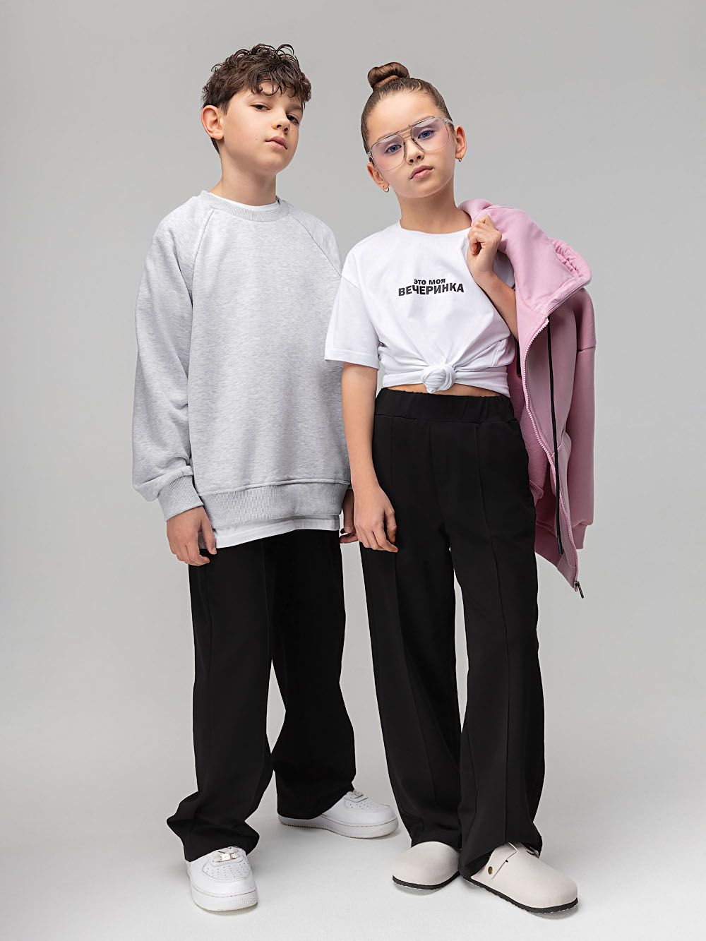 Брюки со стрелками спереди - фото 1