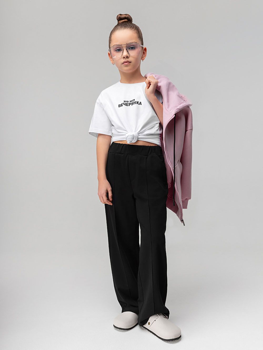 Брюки со стрелками спереди - фото 3