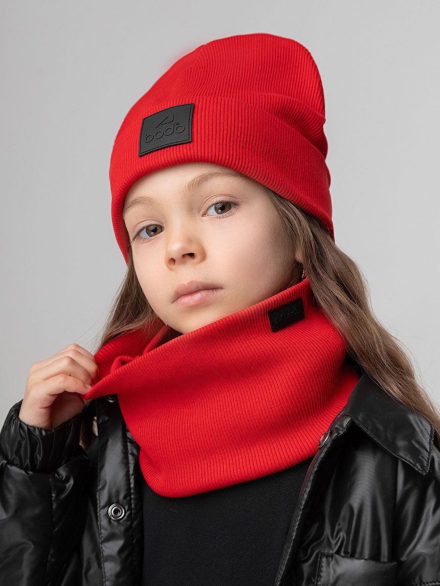 Комплект (шапка, снуд) с ПВХ нашивкой - фото 2