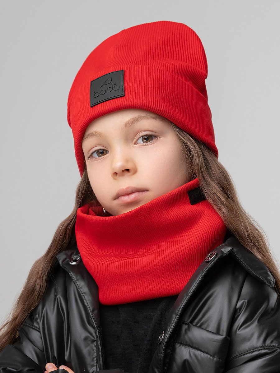 Комплект (шапка, снуд) с ПВХ нашивкой - фото 3