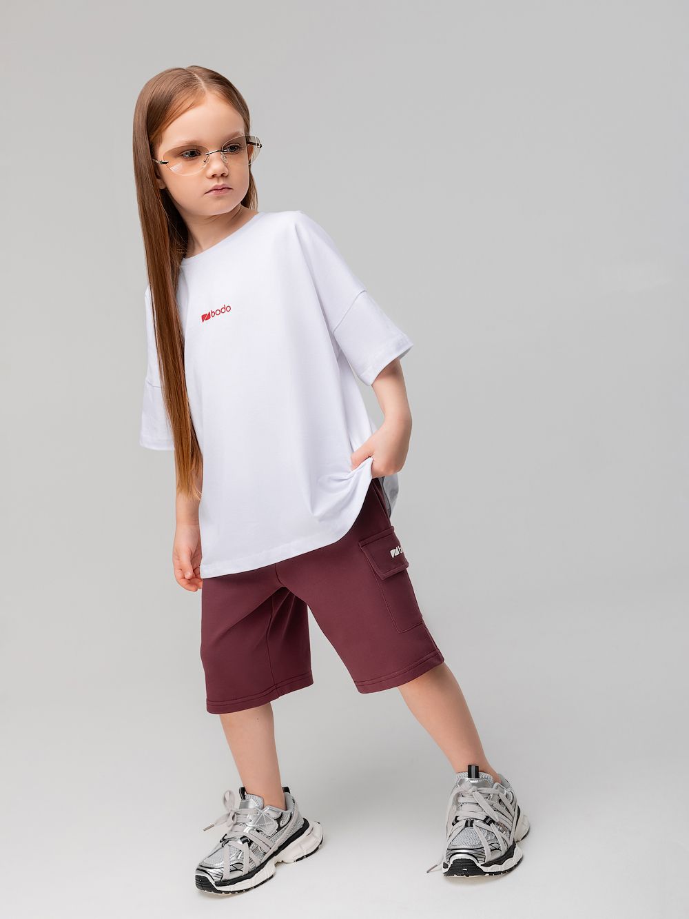 Шорты с накладными карманами - фото 1