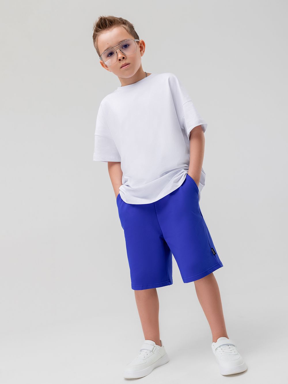 Шорты прямые с карманами - фото 1