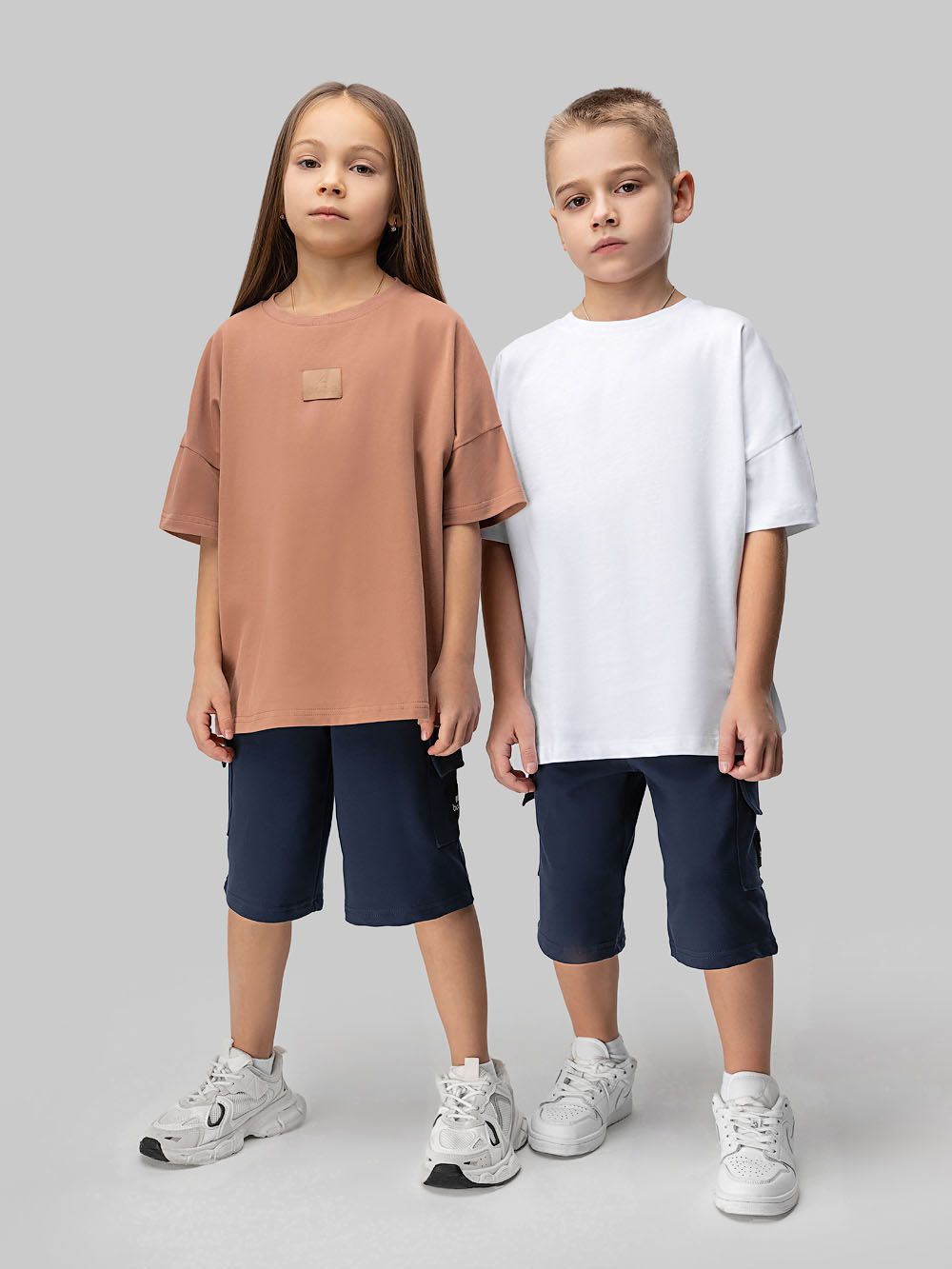 Шорты с накладными карманами - фото 1