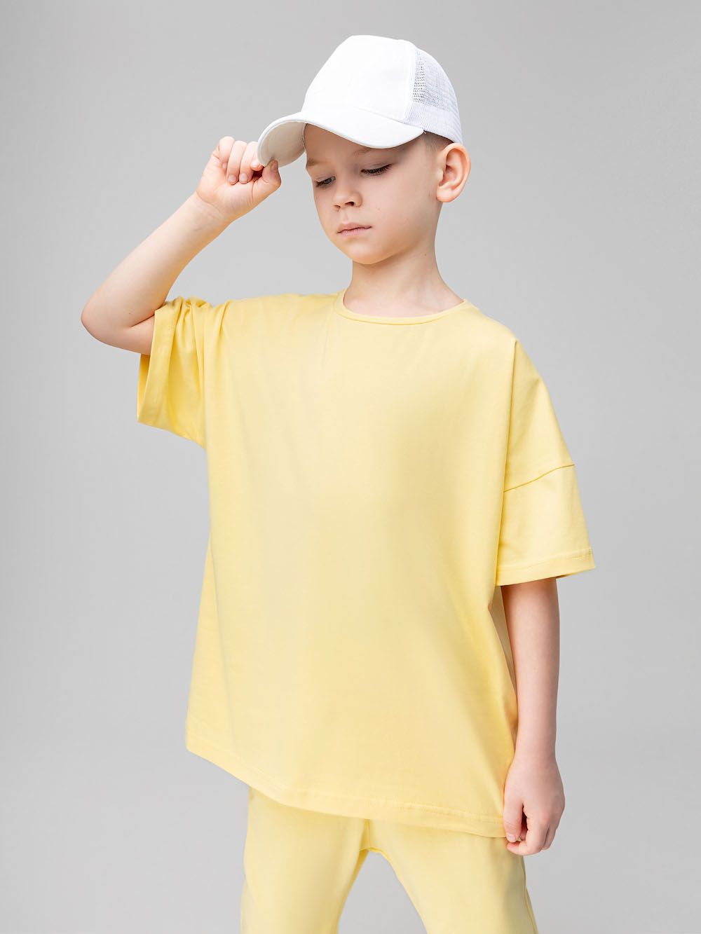 Костюм однотонный с шортами - фото 5