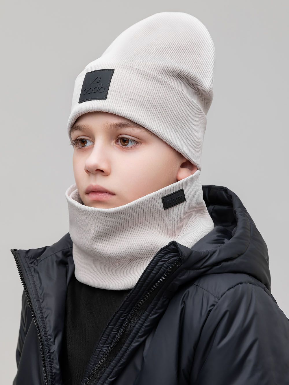 Комплект (шапка, снуд) с ПВХ нашивкой - фото 2