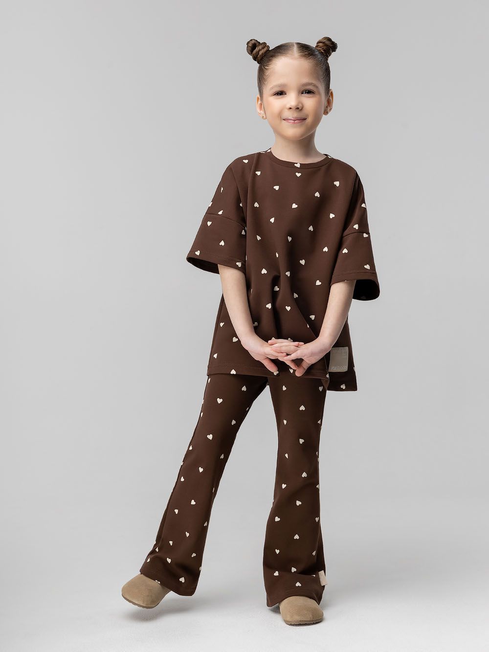 Брюки - клеш с сердечками - фото 3