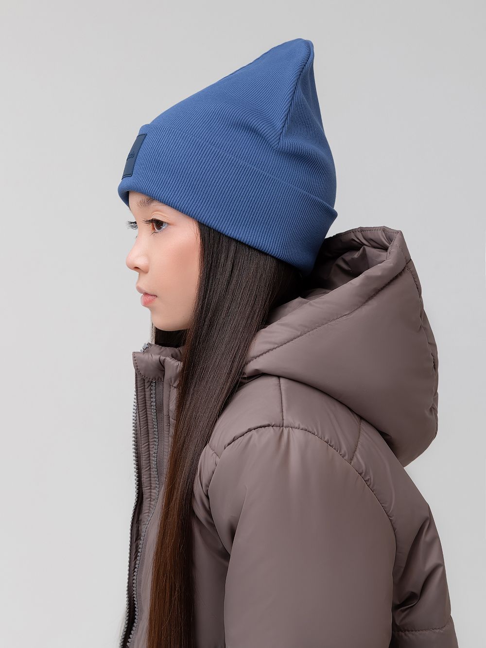 Шапка двойная в рубчик - фото 2