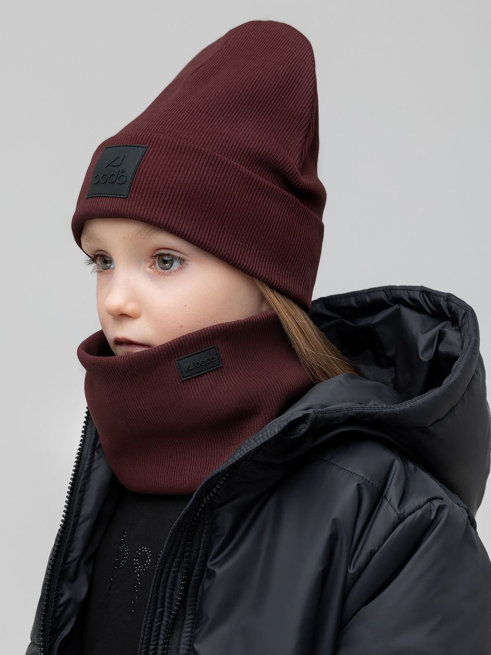 Комплект (шапка, снуд) с ПВХ нашивкой - фото 2