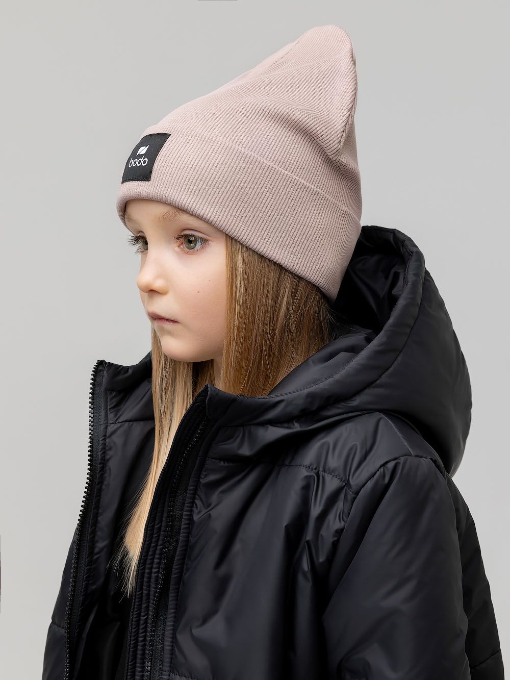 Шапка двойная в рубчик - фото 2