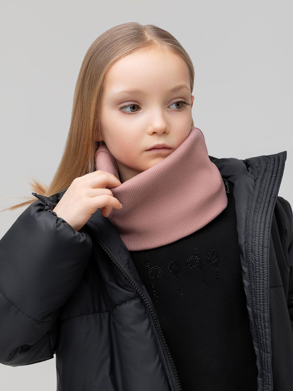 Шарф (Снуд) в рубчик - фото 1