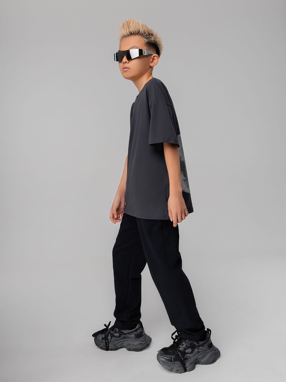 Зауженные брюки с отстрочками Зауженные брюки с отстрочками - фото 4