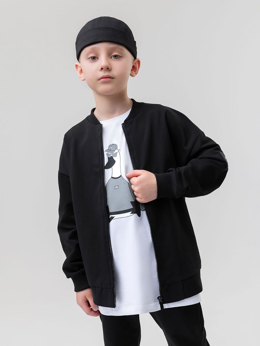 Костюм с бомбером на молнии - фото 6