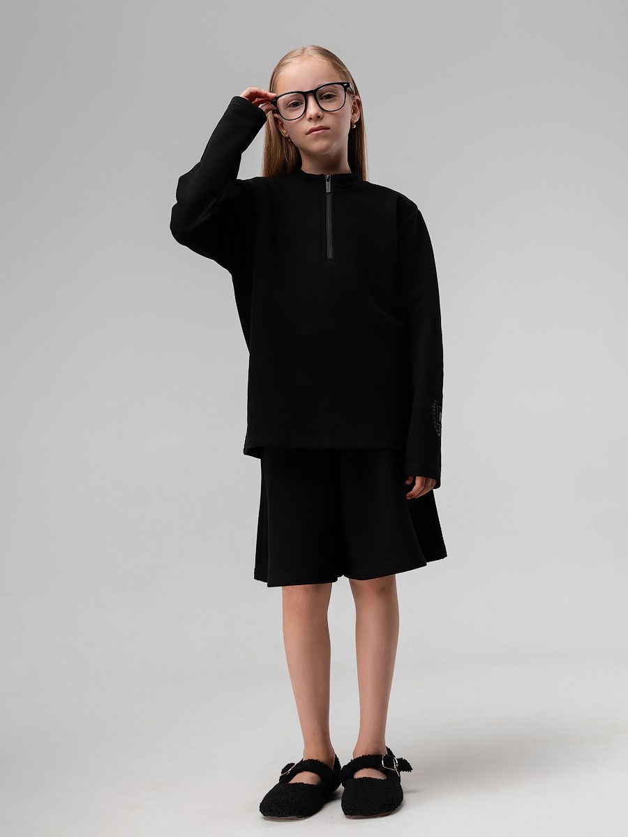 Лонгслив пике с короткой молнией - фото 4