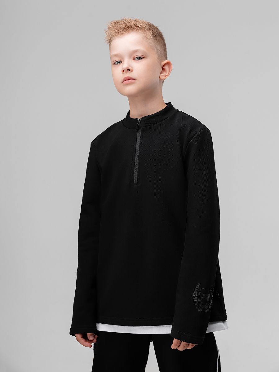 Лонгслив пике с короткой молнией - фото 3