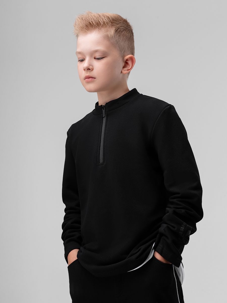 Лонгслив пике с короткой молнией - фото 2