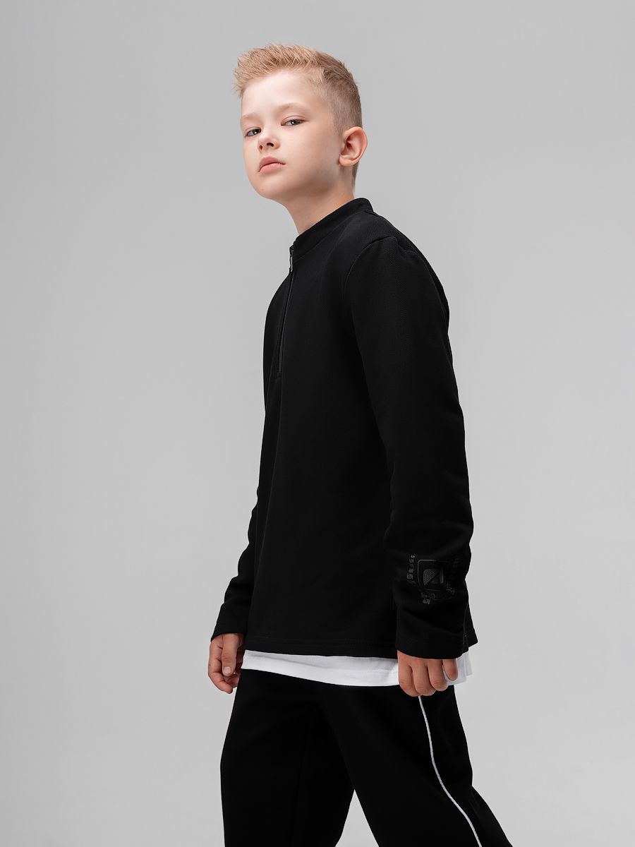 Лонгслив пике с короткой молнией - фото 6