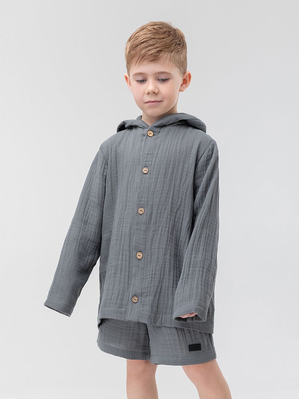 Костюм с капюшоном муслиновый - фото 2