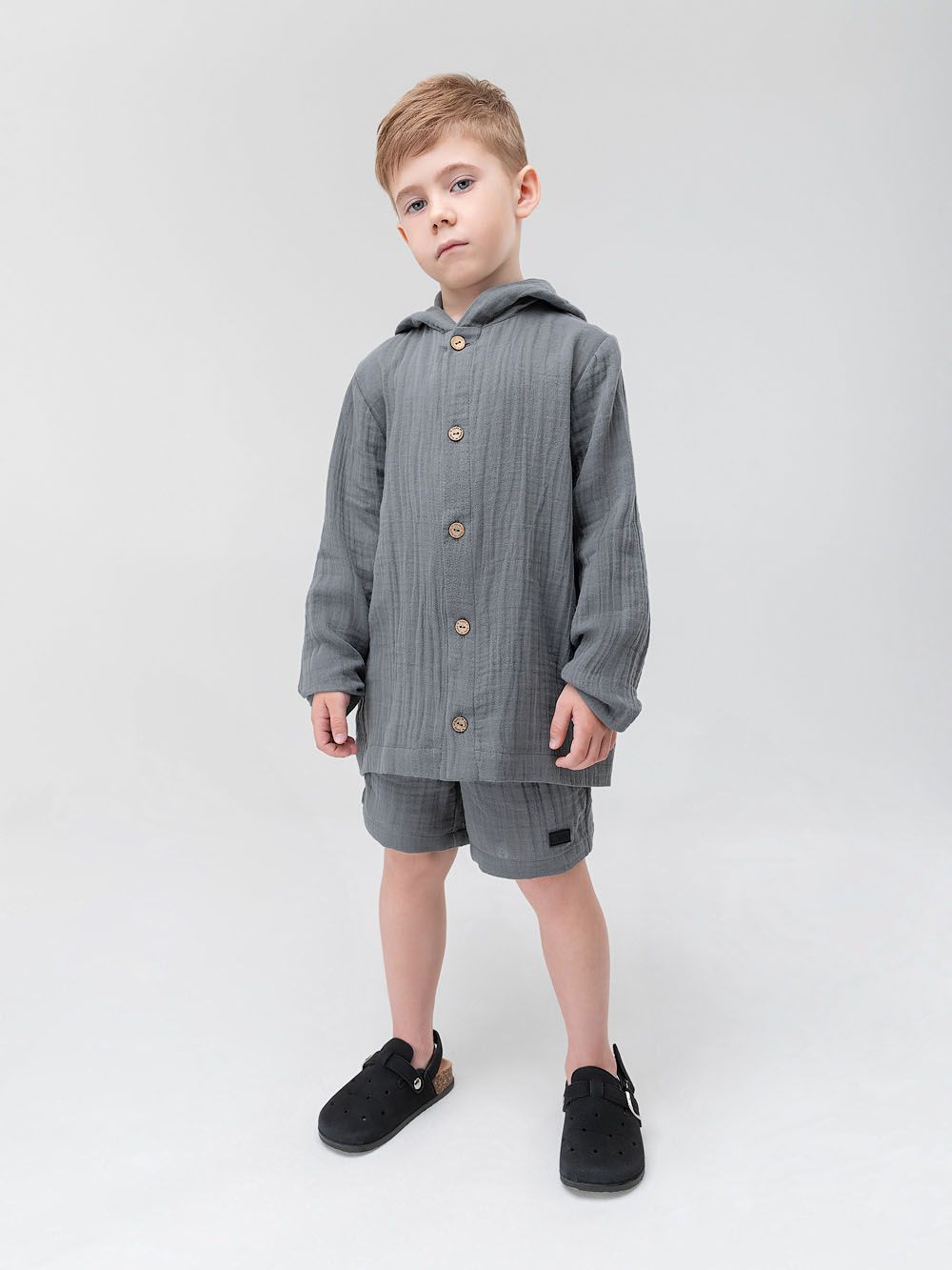 Костюм с капюшоном муслиновый - фото 4