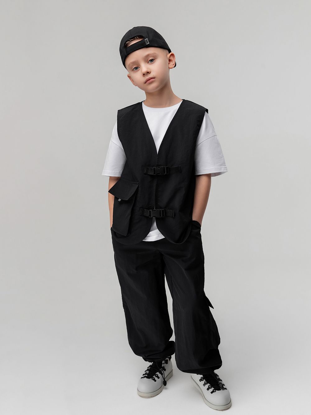 Костюм с жилетом на застежке - фото 4