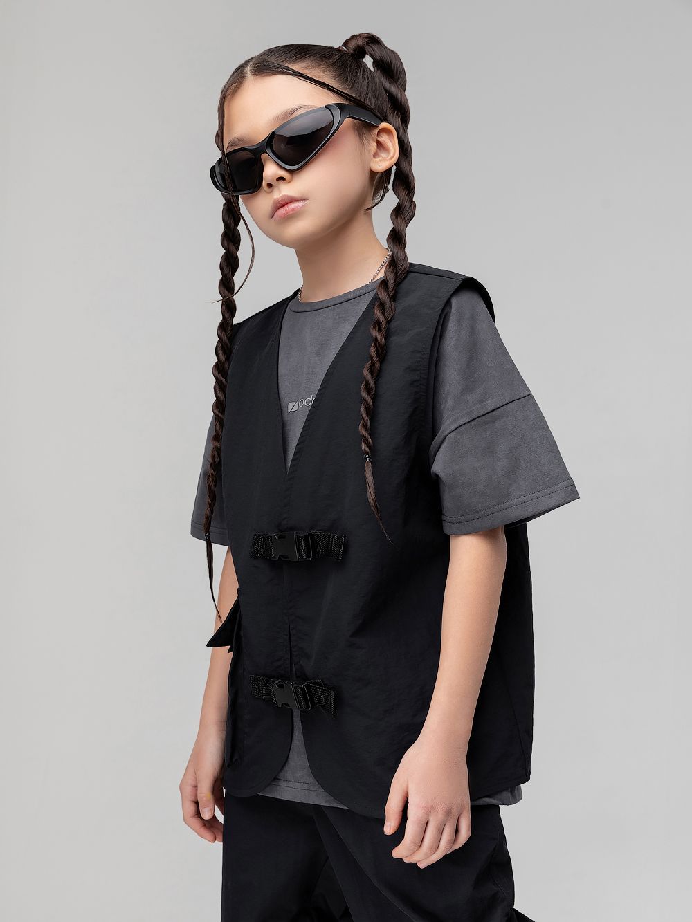 Костюм с жилетом на застежке - фото 7