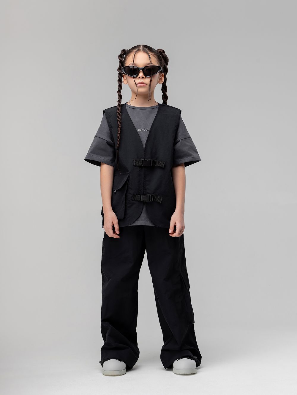 Костюм с жилетом на застежке - фото 5