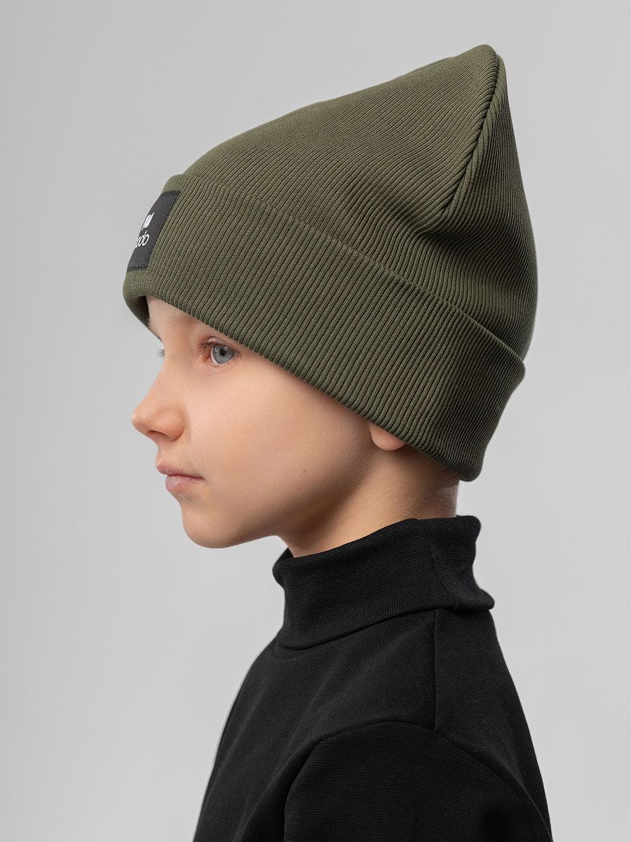 Шапка двойная в рубчик - фото 2