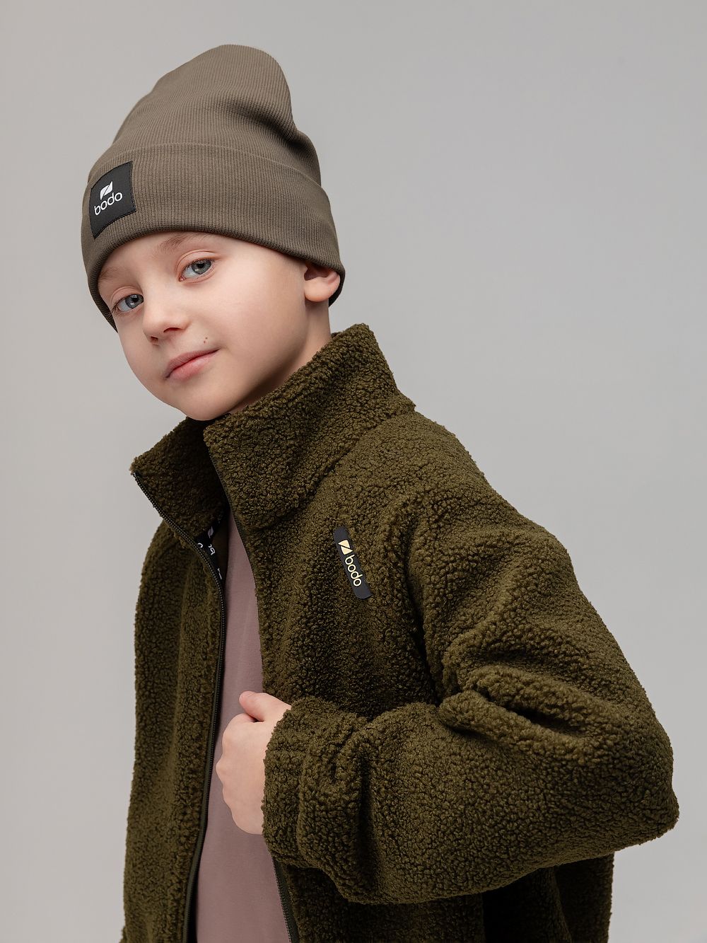 Шапка двойная в рубчик - фото 4