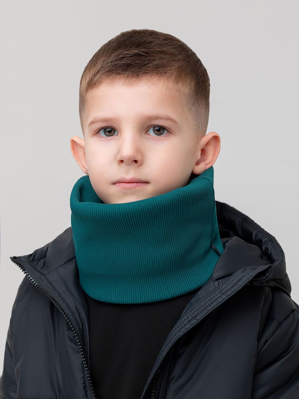 Шарф (Снуд) в рубчик - фото 1