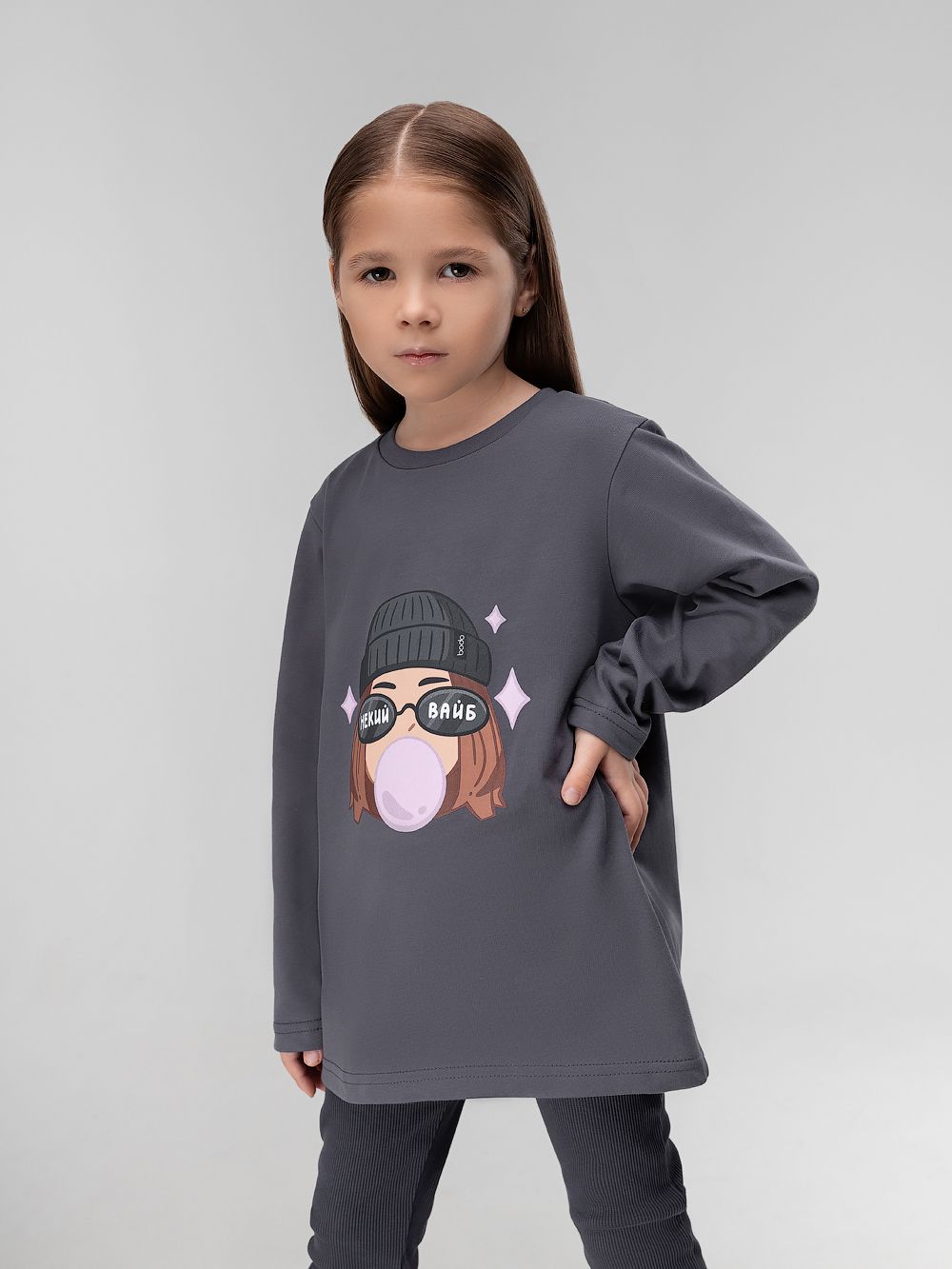 Лонгслив с принтом - фото 2