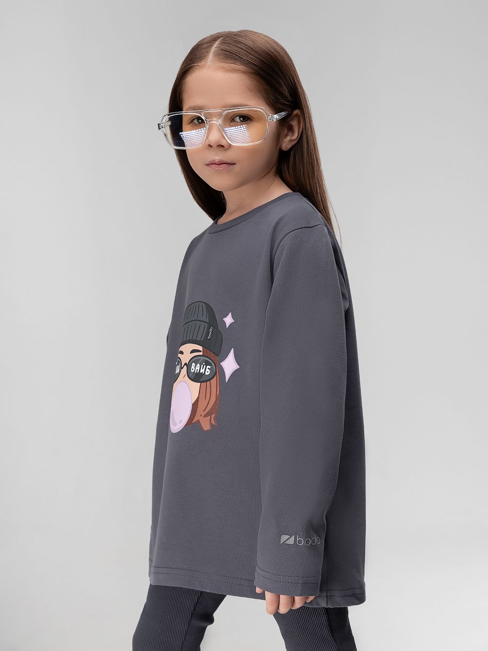 Лонгслив с принтом - фото 4