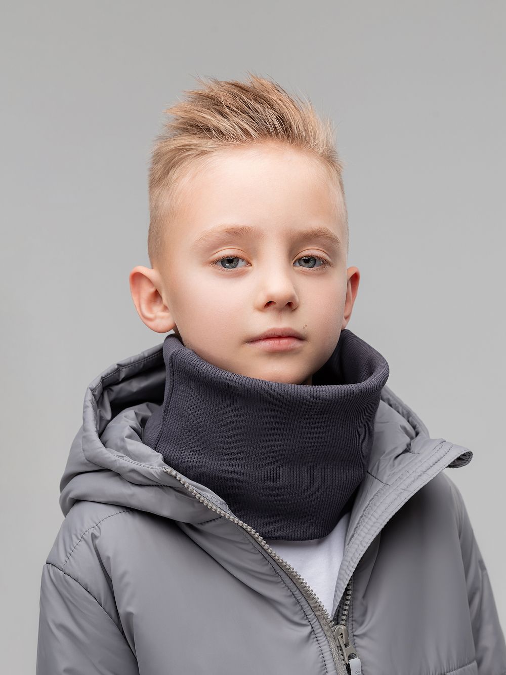 Шарф (Снуд) в рубчик - фото 2