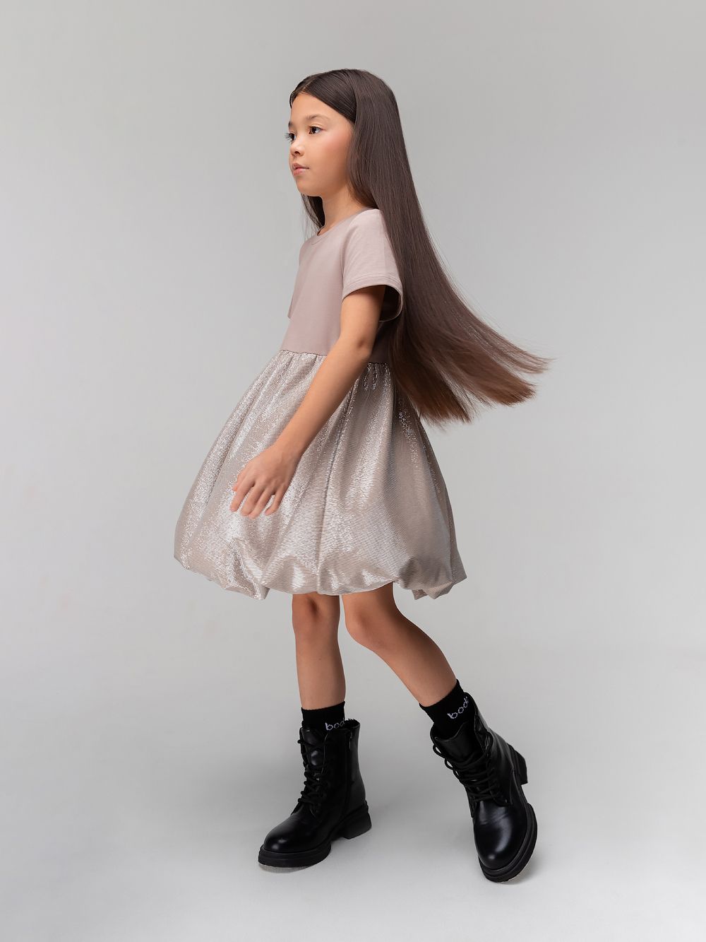 Платье - баллон с люрексом - фото 1