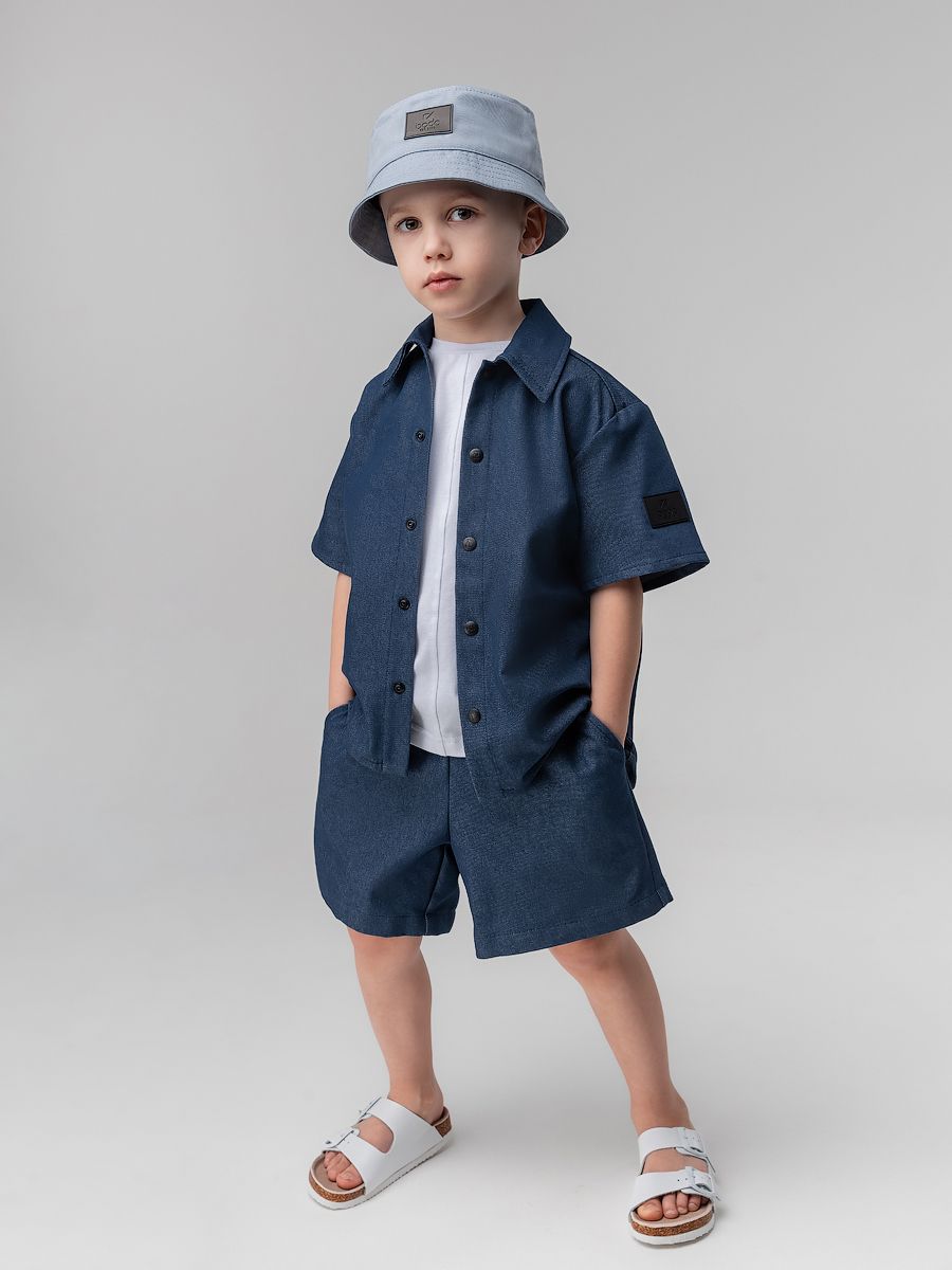 Костюм джинсовый с шортами - фото 2